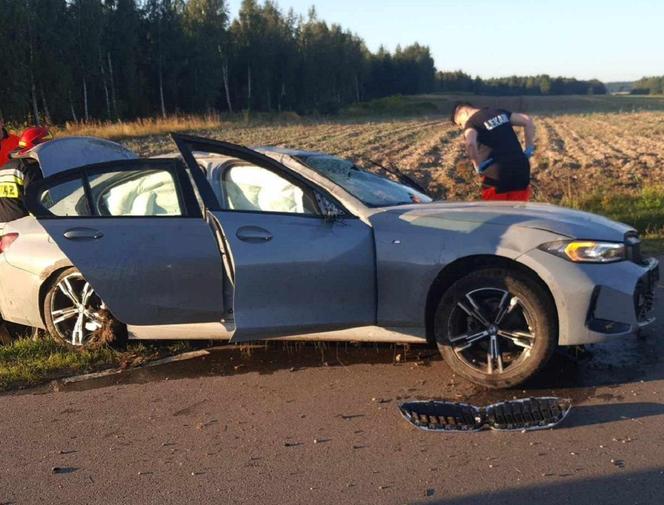 Na drodze Tychów Nowy - Mirzec, BMW uderzyło w przepust