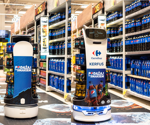 Roboty w sklepach Carrefour. Sprzedają napoje i chipsy. Spotkaliście je na zakupach?