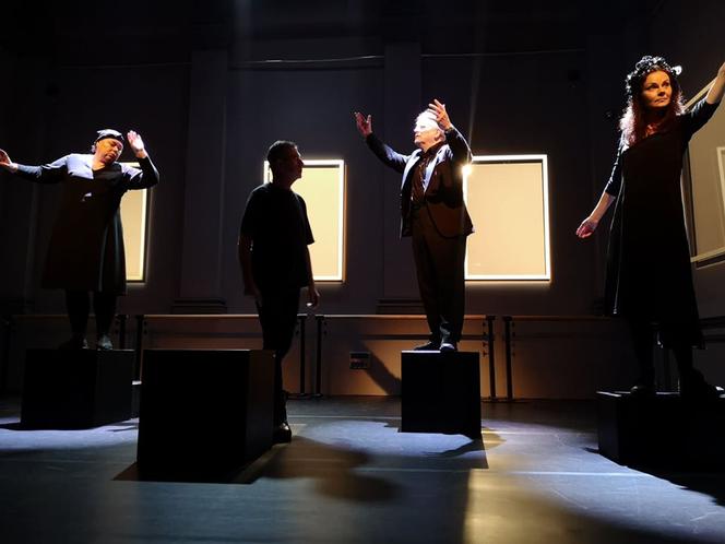 Próby przed premierą "Czy pan się uważa za artystę" w Teatrze Śląskim