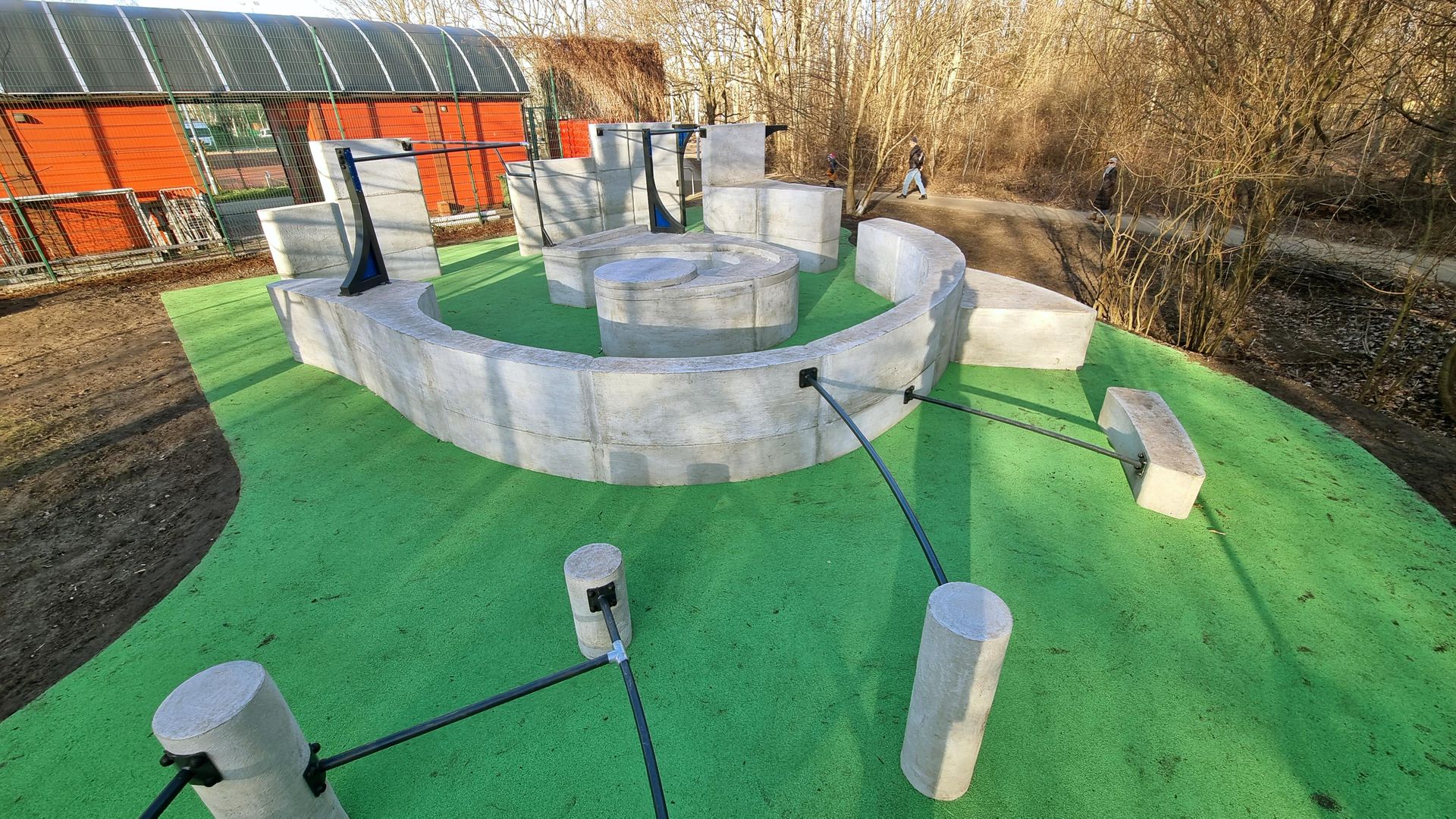 Flowpark do parkouru z drukowanego betonu 3D – Warszawa Ursynów