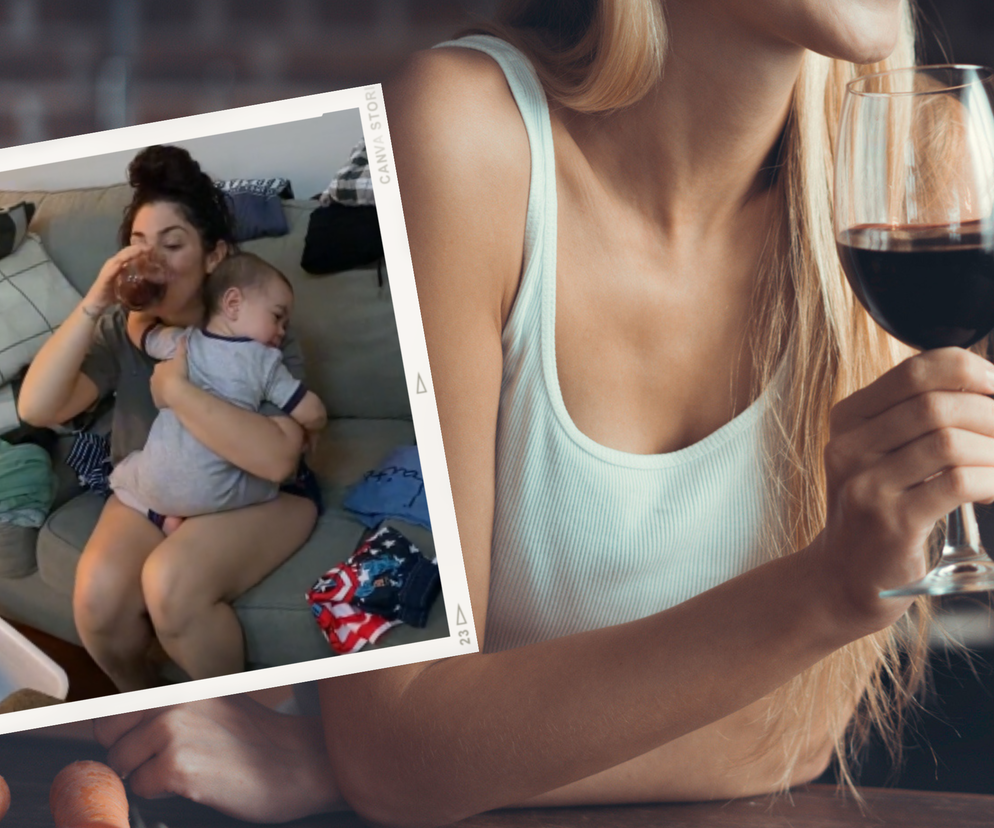 Instagramowy i tiktokowy trend #winemom. Piją z małym dzieckiem na ręku i nie widzą w tym nic złego 