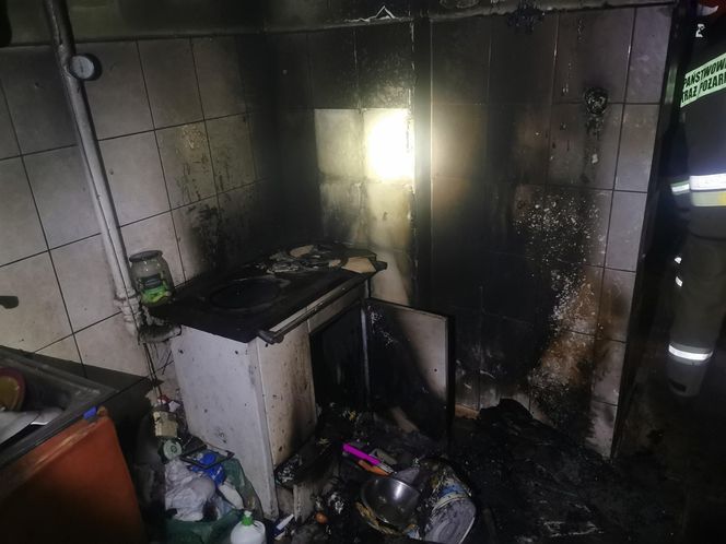 Pożar domu w Rudzie