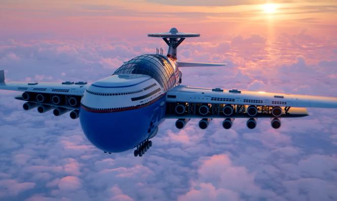 Sky Cruise to samolot przyszłości. Podniebne miasto jakiego świat nie widział