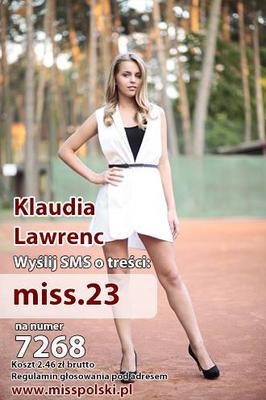 Wybory miss polski 2014 Klaudia Lawrenc