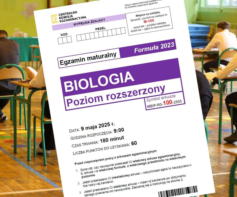 Matura 2025: BIOLOGIA. Odpowiedzi, arkusze cke już do ściągnięcia RELACJA NA ŻYWO 9 maja