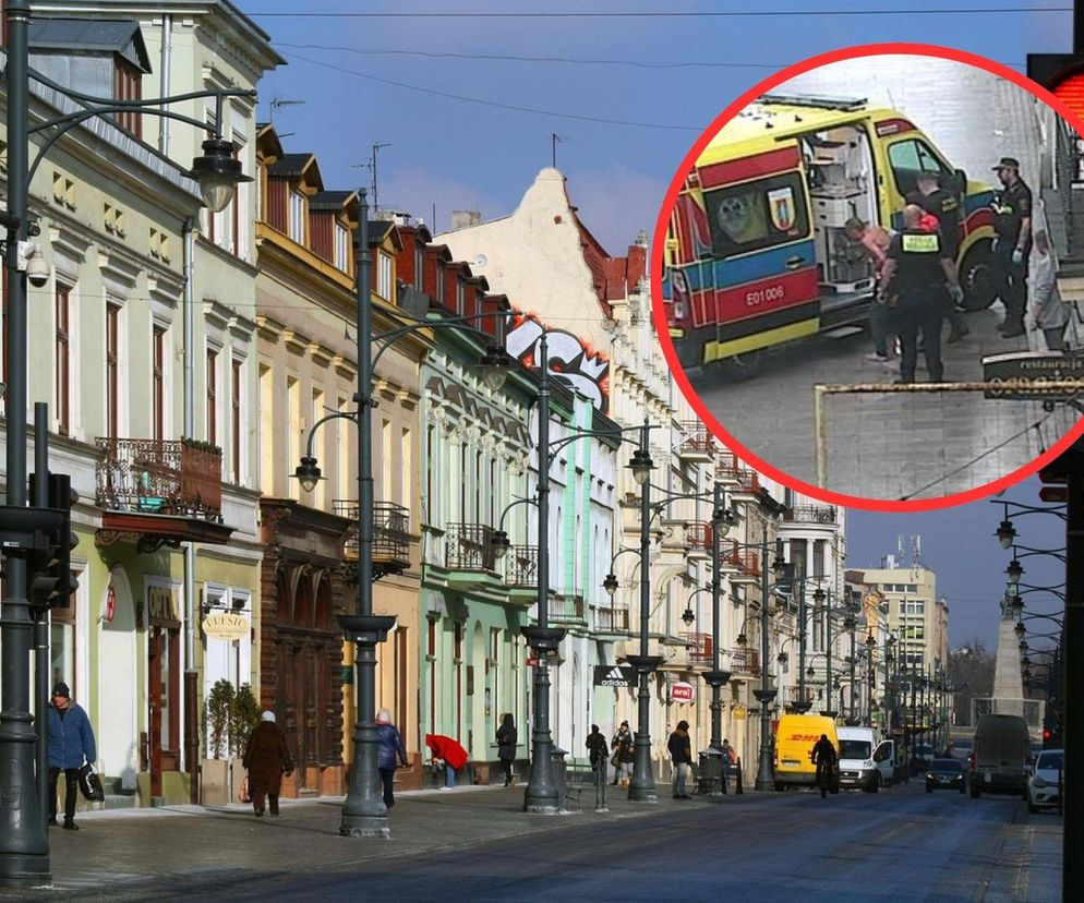 Zakrwawiony mężczyzna na Piotrkowskiej. Twierdził, że uciekł z bagażnika po pobiciu przez „kiboli”