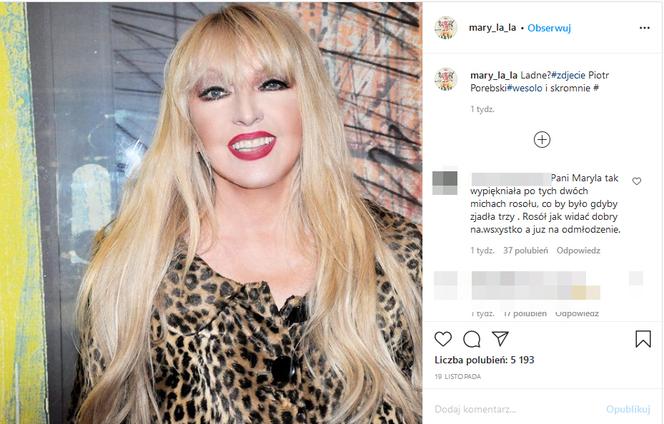 Maryla Rodowicz kontra rosół i kotlety mielone