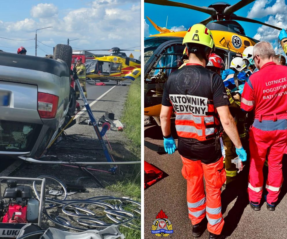 Kierowca walczy o życie po czołowym zderzeniu z ciężarówką