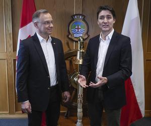 Prezydent RP Andrzej Duda i premier Kanady Justin Trudeau. Spotkanie z Premierem Kanady w bazie marynarki wojennej Canadian Forces Base Esquimalt