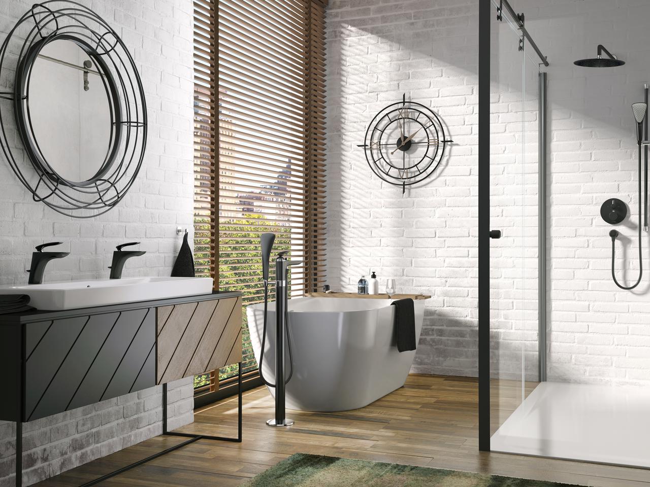 Łazienka w stylu loft. Materiały, wyposażenie, kolory w loftowej łazience