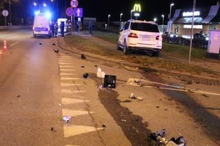 Pijani Ukraińcy rozbili się na skrzyżowaniu. Chwile grozy w Wejherowie