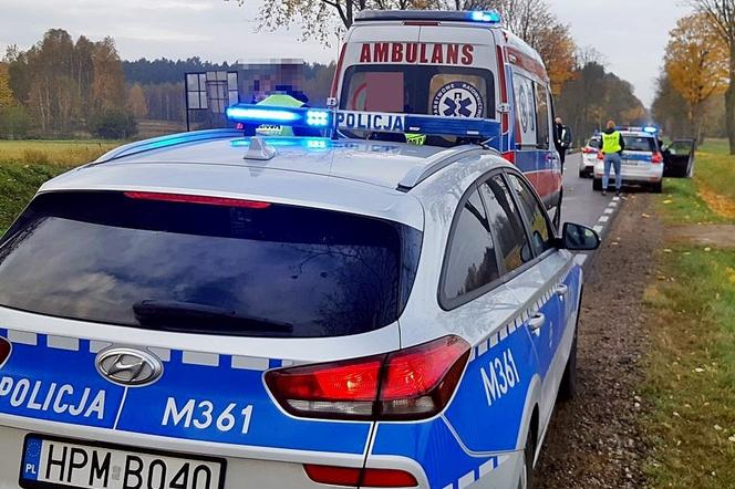 Dwóch 11-latków zabranych do szpitala. Poważny wypadek na trasie Grzymały - Kupiski