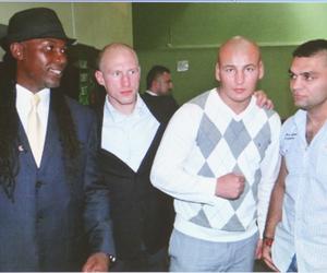Od lewej: Lennox Lewis, Krzysztof Włodarczyk, Artur Szpilka i Dawid Kostecki