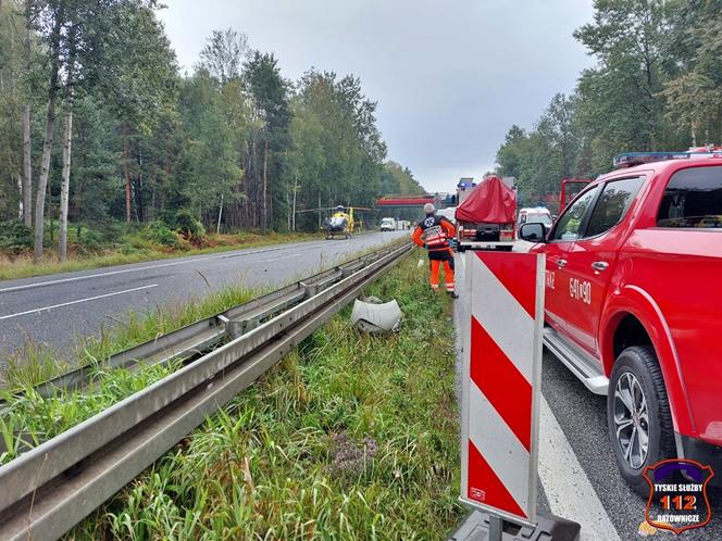 Wypadek na S1 pomiędzy Tychami i Mysłowicami