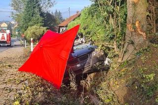 Dobrzechów. Tragiczny wypadek BMW. Nie żyje 29-latek, który uderzył w drzewo  