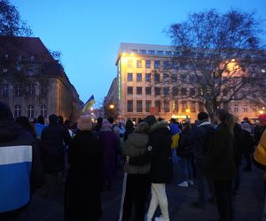 Manifestacja w trzecią rocznicę wybuchu wojny w Ukrainie