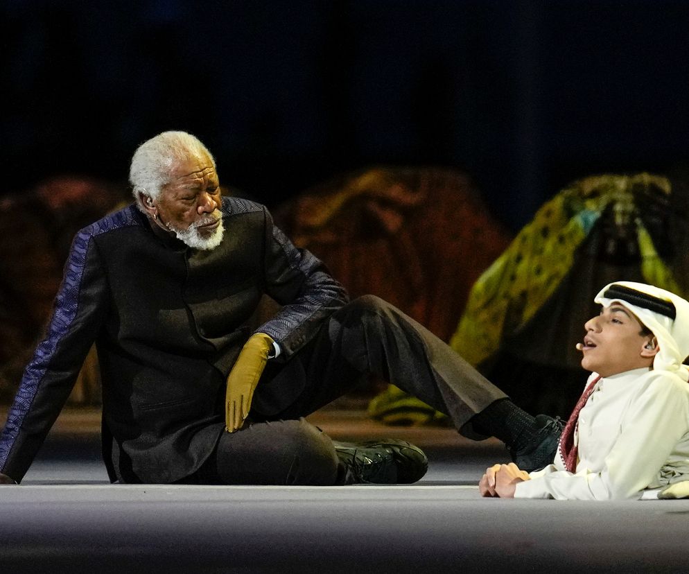 Morgan Freeman na ceremonii otwarcia mistrzostw świata w Katarze