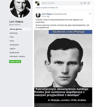 Wałęsa pokazał grafikę z Karolem Wojtyłą. Przerażeni internauci w szoku! [ZOBACZ]