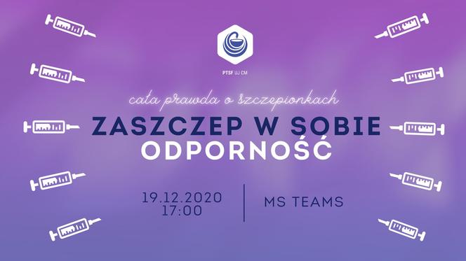 “Zaszczep w sobie odporność” - cała prawda o szczepieniach, w tym roku online!