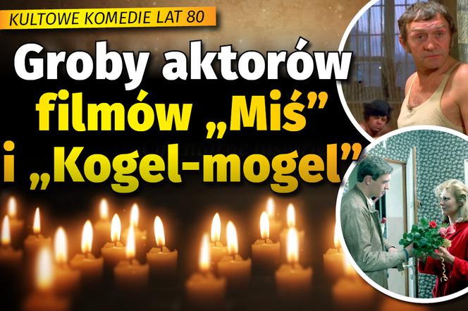 Groby aktorów filmów Miś i Kogel-mogel. Ludwik Pak i Dariusz Siatkowski