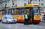 Tramwaj potrącił pieszego w Warszawie (28.11.2023)