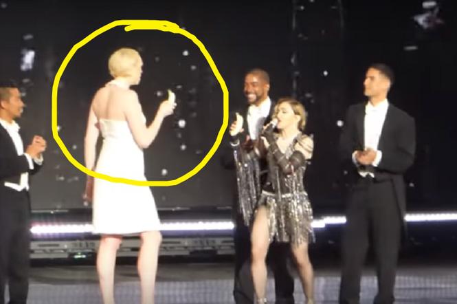 Madonna i aktorka serialu Gra o Tron Gwendoline Christie na scenie w Sydney