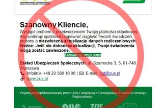 Uwaga na oszustów podszywających się pod pracowników ZUS!