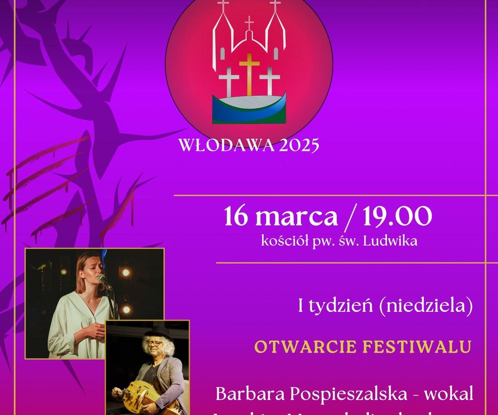 IV Nadbużański Festiwal Muzyki Wielkopostnej we Włodawie - plakakt 