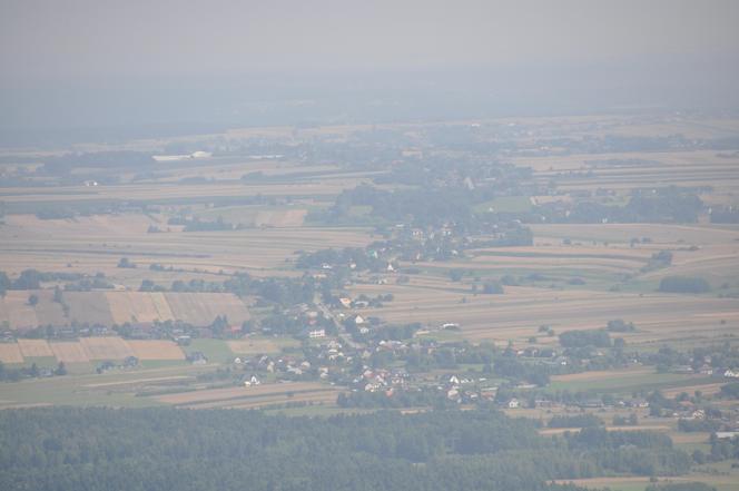 Piękne Góry Świętokrzyskie widziane ze słynnej wieży