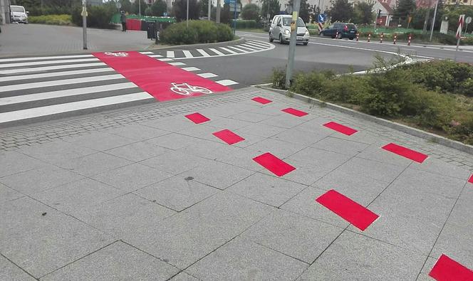Namalowano przejazd dla rowerów 
