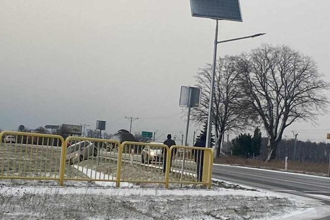 Na drogach Leszna i regionu lód, samochody wpadały do rowów