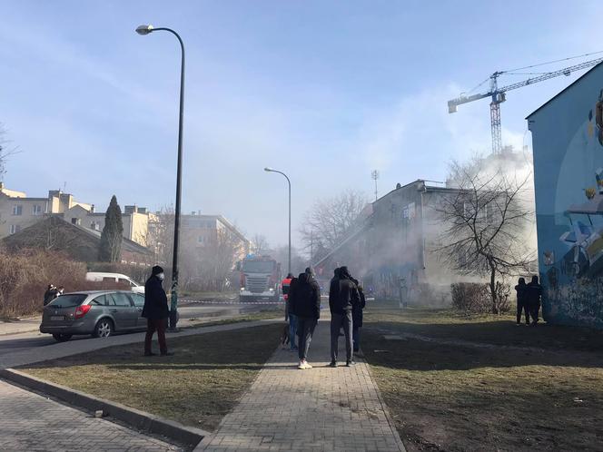 Pożar przy ul. Wrońskiej w Lublinie