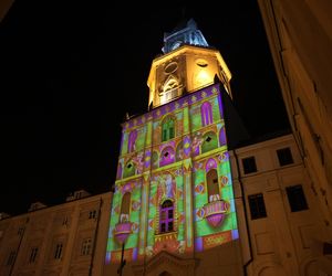 Iluminacja świąteczna na Wieży Trynitarskiej w Lublinie 2024