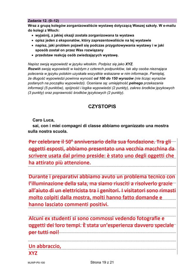 Matura 2025 włoski: ODPOWIEDZI do wszystkich zadań, gotowe rozwiązania matury z włoskiego - Formuła 2023 [7.05.2025]	