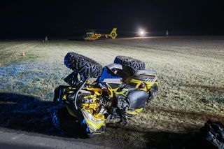 Quad zderzył się ze zwierzęciem w gminie Krzywiń