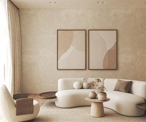 Salon w stylu japandi 
