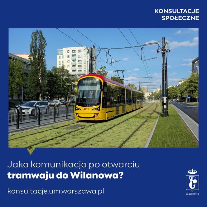 Tramwaj do Wilanowa. Jak pojadą tramwaje i autobusy? Ruszają konsultacje społeczne