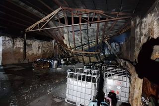 Nocny pożar hali pod Lublinem