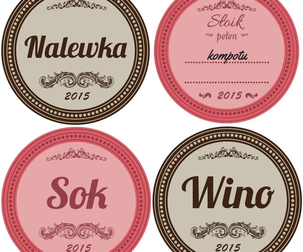 Etykiety na przetwory 2015