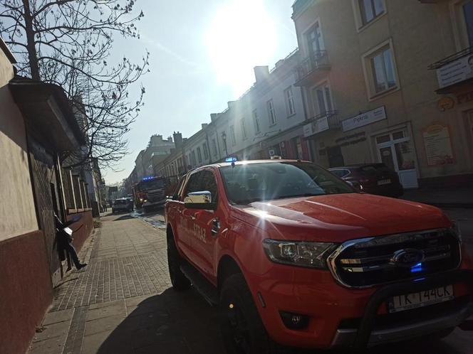 Pożar cukierni w centrum Kielc