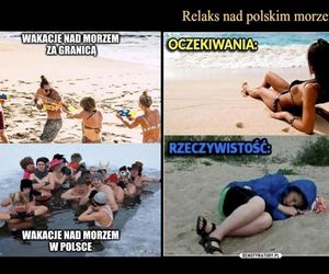 Najlepsze memy o wakacjach nad Bałtykiem