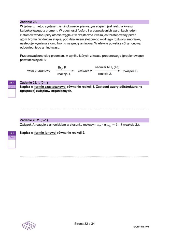 Matura 2025 chemia rozszerzona - arkusz CKE 16.05.2025 - Formuła 2023