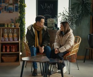 Barwy szczęścia odc. 3203 po wakacjach. Kasia (Katarzyna Glinka), Mariusz (Rafał Cieszyński)