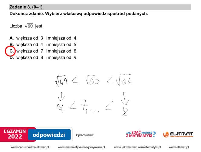 Egzamin ósmoklasisty 2022: Matematyka. ARKUSZ CKE i ODPOWIEDZI [25.05.2022]