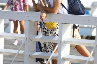 Agata Młynarska z mężem na molo