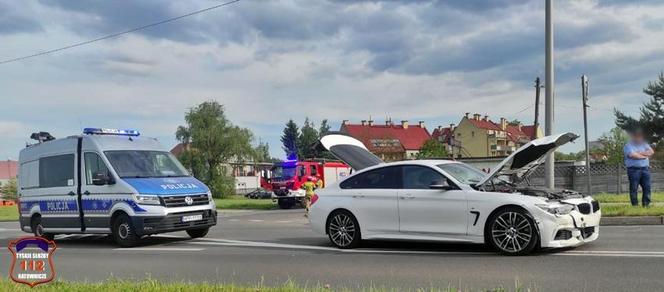 Zderzenie dwóch samochodów na ul. Jaśkowickiej w Tychach