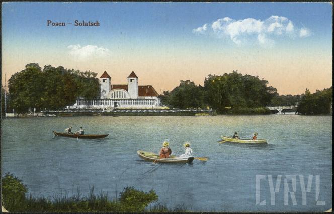 Park Sołacki na pocztówkach