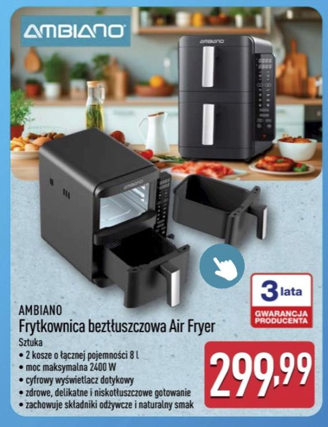 Hit w Aldi- Air Fryer z dwoma koszami