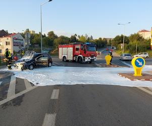 Pożar niopodal Targowiska w Starachowicach