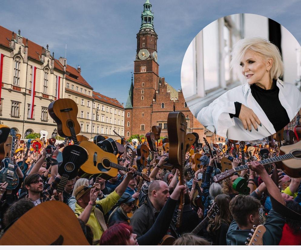 Małgorzata Ostrowska na Gitarowym Rekordzie Świata 2024 we Wrocławiu. Legendarna Meluzyna obchodzi 40-lecie pracy artystycznej